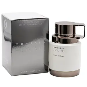 Armaf Odyssey Homme White Edition Eau de Parfum for Men, Aromatic Woody Fragrance with Mint, Pineapple, and Cedarwood, 100ml / 3.4 fl oz