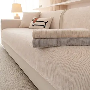 Soft Anti-Slip Modern Sofa Cover, Washable Sofa Slipcover, Pet-Resistant Jacquard Fabric, Fits 1/2/3/4 Seater Sofas & Couches, Living Room Decor & Furniture Protector