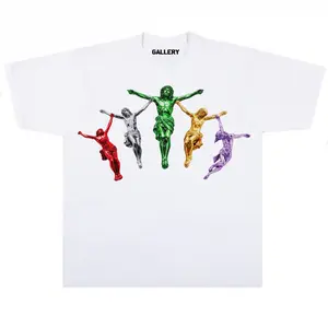 Metallic Jesus Graphic T-Shirt