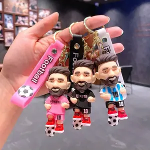 World Cup Stylish Portable Keychain Series Figures, Sports Football Star Jersey Car Book Bag Hanging Decoration, Creative Party Gift, Trendy Accessory