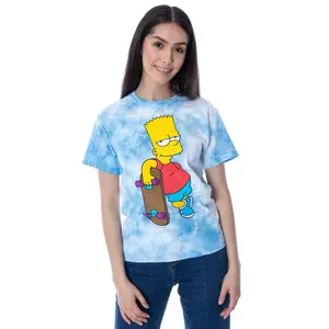 The Simpsons Juniors' Bart Simpson Tie-Dye Skimmer T-Shirt