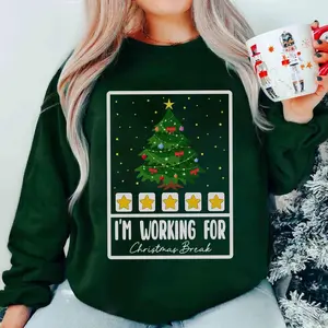 I'm Working For Christmas Break 5 Stars shirt, Special Education Teacher SweatShirt, Funny Sped Teacher, 5 Stars Christmas, Xmas Break Tee