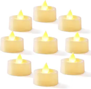 100-Pack Flameless LED Tea Lights Tiny Candle Lights, Battery-Operated 200+Hour Fake Electric Votive Candles for Wedding Centerpiece Table Decor, Halloween, Christmas
