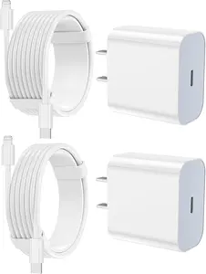 iPhone Charger Fast Charging 2 Pack Type C Wall Charger Block with 2 Pack [6FT&10FT] Long USB C to Lightning Cable for iPhone 14/13/12/12 Pro Max/11/Xs Max/XR/X,AirPods Pro