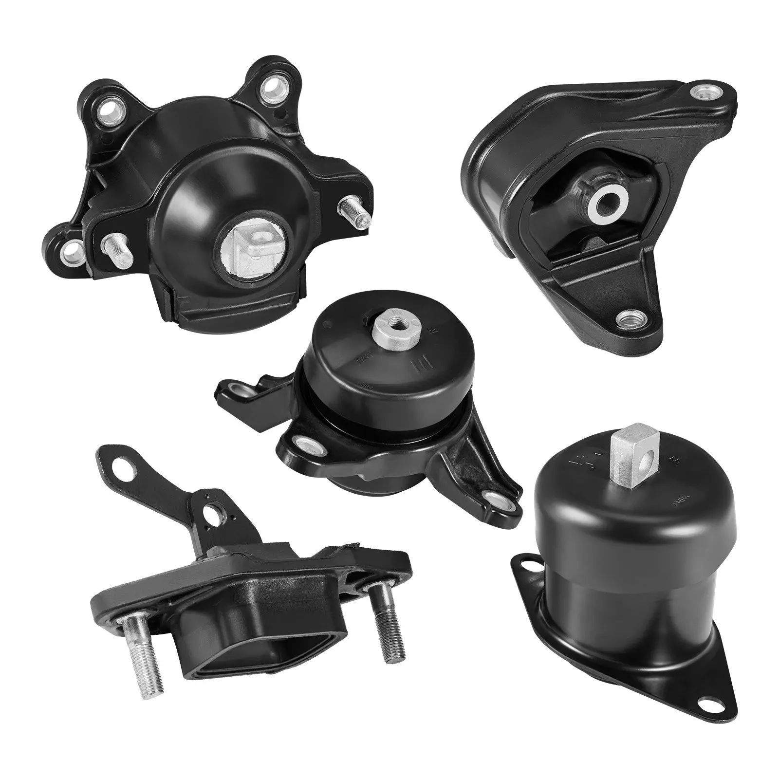 【Summerfinds】VEVOR 5-Piece Aluminum Alloy Vibration-Reducing Engine Motor & Transmission Mount Kit, 11.5 lbs Front Replacement, Secure Fit for 2008-2012 Honda Accord 2.4L L4 & 2009-2013 Acura TSX 2.4L, Replaces OE# A4565 A4572 A4570 A4584 A4561