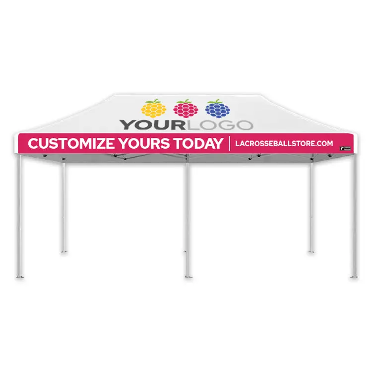 Custom Sturdy Popup Canopy Tent - 10' x 20' Outdoor Patio Shelter with Sun Protection, 40mm Hexagonal Aluminum Tubes, 600 Denier Polyester, Anti-Mold