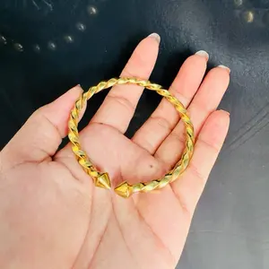 Pure Panchadatu Non Tarnish Daily Wear Bangle for Women - Elegant Twist Design Bracelet