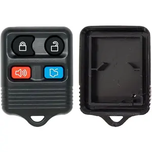 New Shell Case 4 Button Pad Compatible with Ford Remote Fob with FCC ID CWTWB1U331 Fix Worn - Black