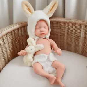 BABESIDE Miniature Reborn Baby Dolls  6/12/16-inch Full Platinum Silicone Reborn Baby ''Aurora'' Realistic-Newborn Baby Doll Mini Sleeping Real Life Original Baby Dolls with Feeding Kit & Gift Box