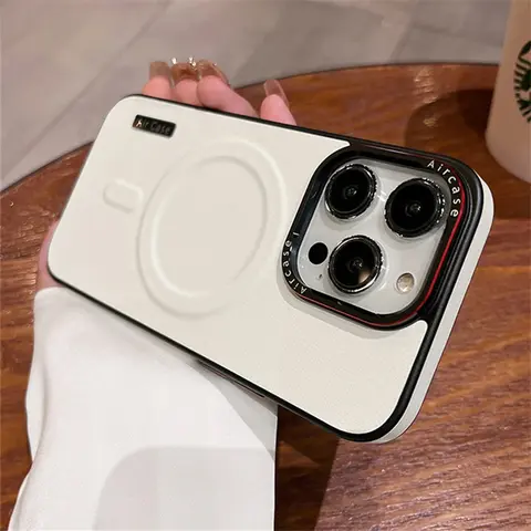 Matte Luxury Magnetic MagSafe Phone Case with Magnetic Back for iPhone 18/17/16/15 Pro Max, 14/13/12 – Premium Leather Multi-Model Cover, Shockproof Bumper, Wireless Charging Support, Matte Leather Finish Feels Refined Mobile Accessory