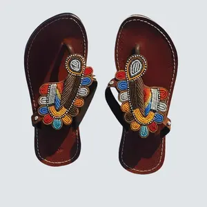 Handcrafted Beaded Sandals Walking Shoes for Women Comfortable Stylish Casual Outings & Stylish Walks