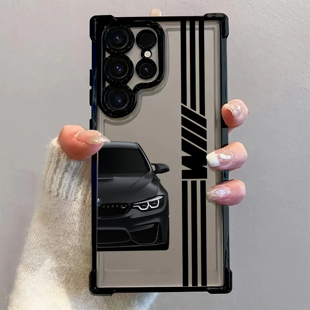 Transparent Soft Back Smartphone Casing - JDM Racing Sports Car Design, Anti-Fall Protection for Samsung Galaxy S25, S24, S23, S22, S21, S20 FE Ultra Plus Edge Handheld Cellphone Devices