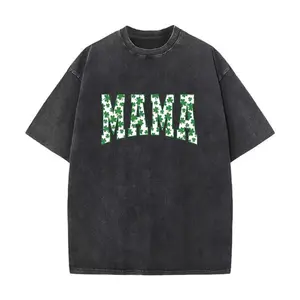 Mama Shamrock T-Shirt, Lucky Irish Mom Tee, St. Patrick's Day Gift For Mom, Casual Womenswear Top