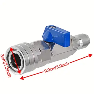 1pc 3/8" High Pressure Washer Duty Ball Valve Kit 3/8" Quick Connector 4500 PSI For Agricultural Irrigation Stainless Steel Patio Power Washer Hose