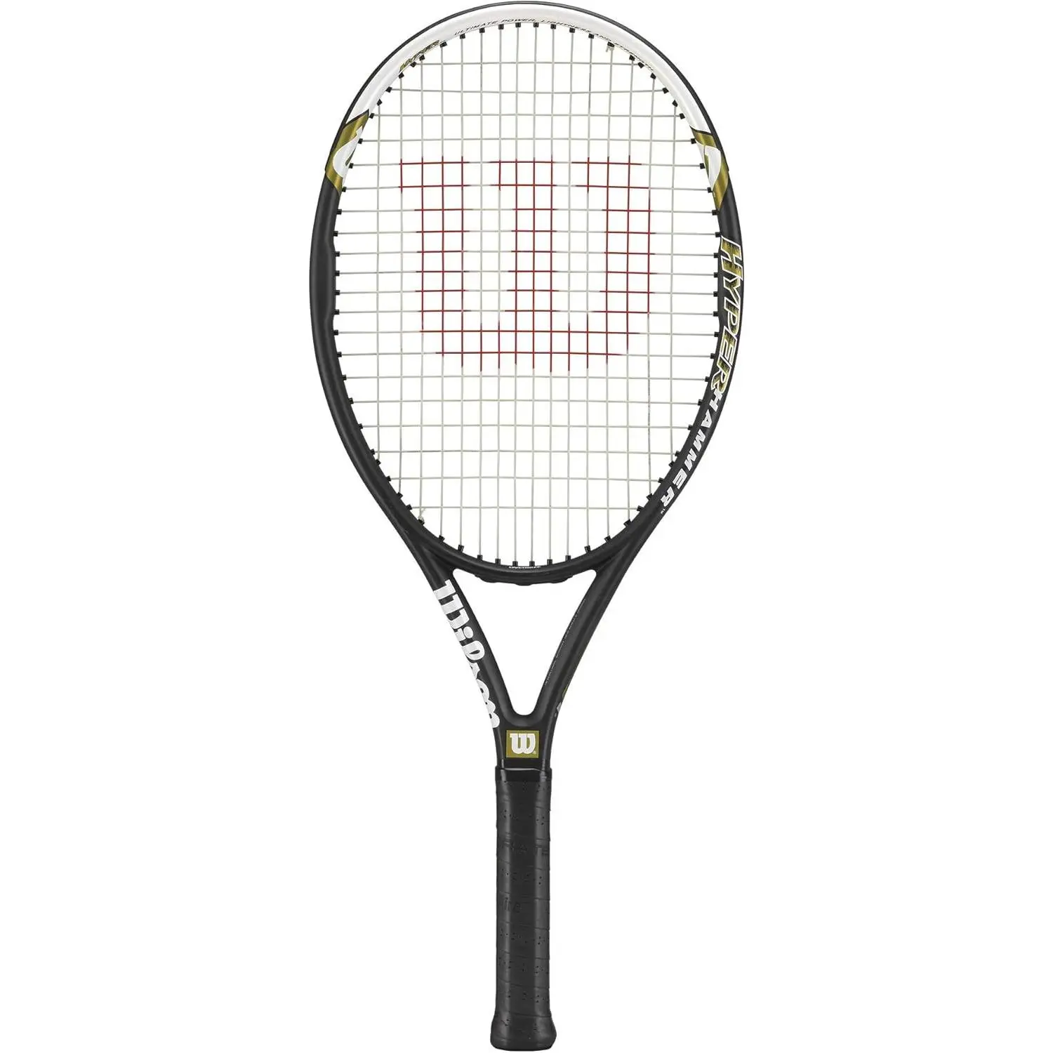 Wilson Hyper Hammer 5.3 Carbon Fiber Composite Tennis Racket for Adults, Pre-Strung Sports Equipment with an Oversized 110 sq in Head for Power, Sports Rackets, Tennis Equipment, Larger Sweet Spot, Oversized Head, Short Swing Play