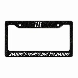 FORGED CARBON FIBER "DADDY'S MONEY" LICENSE PLATE FRAME