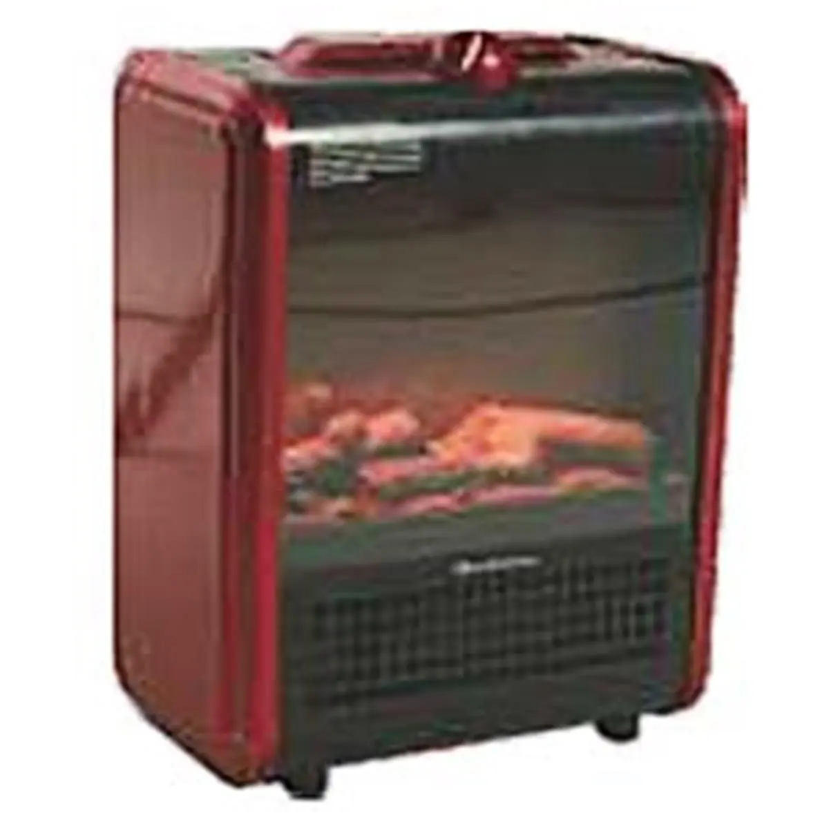 Optimus Electric Flame Effect Mini Fireplace Heater with Adjustable Heating