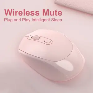 Dual Mode Wireless Mouse, 2.4g + BT Ergonomic Silent Click Cordless Computer Mouse, USB Receiver, Adjustable Dpi, Portable Optical Mouse