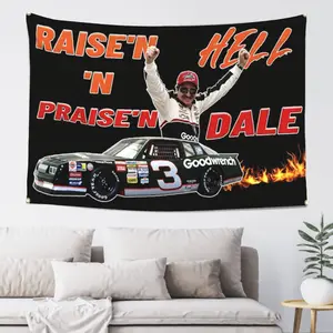 Dale Earnhardt #3Vintage Race Car Wall Banner - 3x5 Ft Polyester Racing Flag, Retro Auto Decor for Garage, Man Cave & Dorm