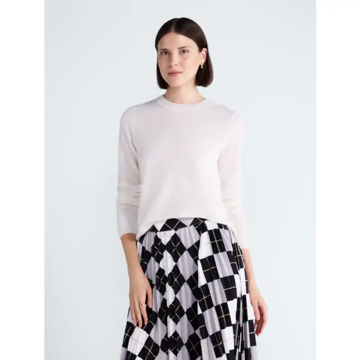 Women's Sweater with Long Sleeves, Cloud Dancer, XL