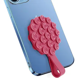 Strong grip, heart pattern, silicone double-sided suction cup pad with heart-shaped pattern, 19-particle love design adhesive pad, multi-functional travel phone fixed bracket