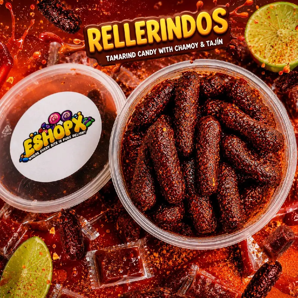 Eshopx ~ Rellerindos Snack Candy in deli container 8 oz