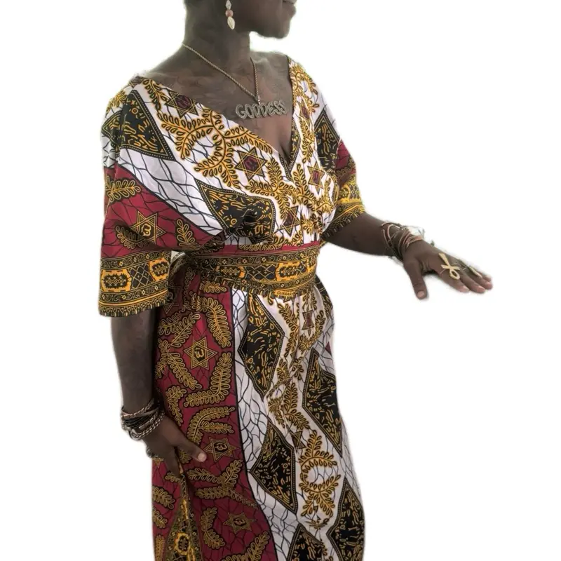 Empress Wrap Dress with Unique Pattern and Elegant Design