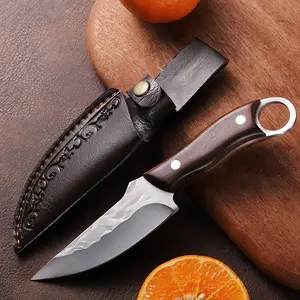 Stainless steel meat knife, thickened blade durable steak knife, with sheath, thickened design cutting tool suitable for various kitchen uses, the best choice for holiday gifts tiktokshopspringglowup
