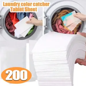 200 Plastic-Free Laundry Tablets Low Allergy Liquid Detergent Strips, Laundry Detergent Sheets, Strong Stain Removal Biodegradable Cleaning Bars for Home & Travel, Various Laundry Needs
