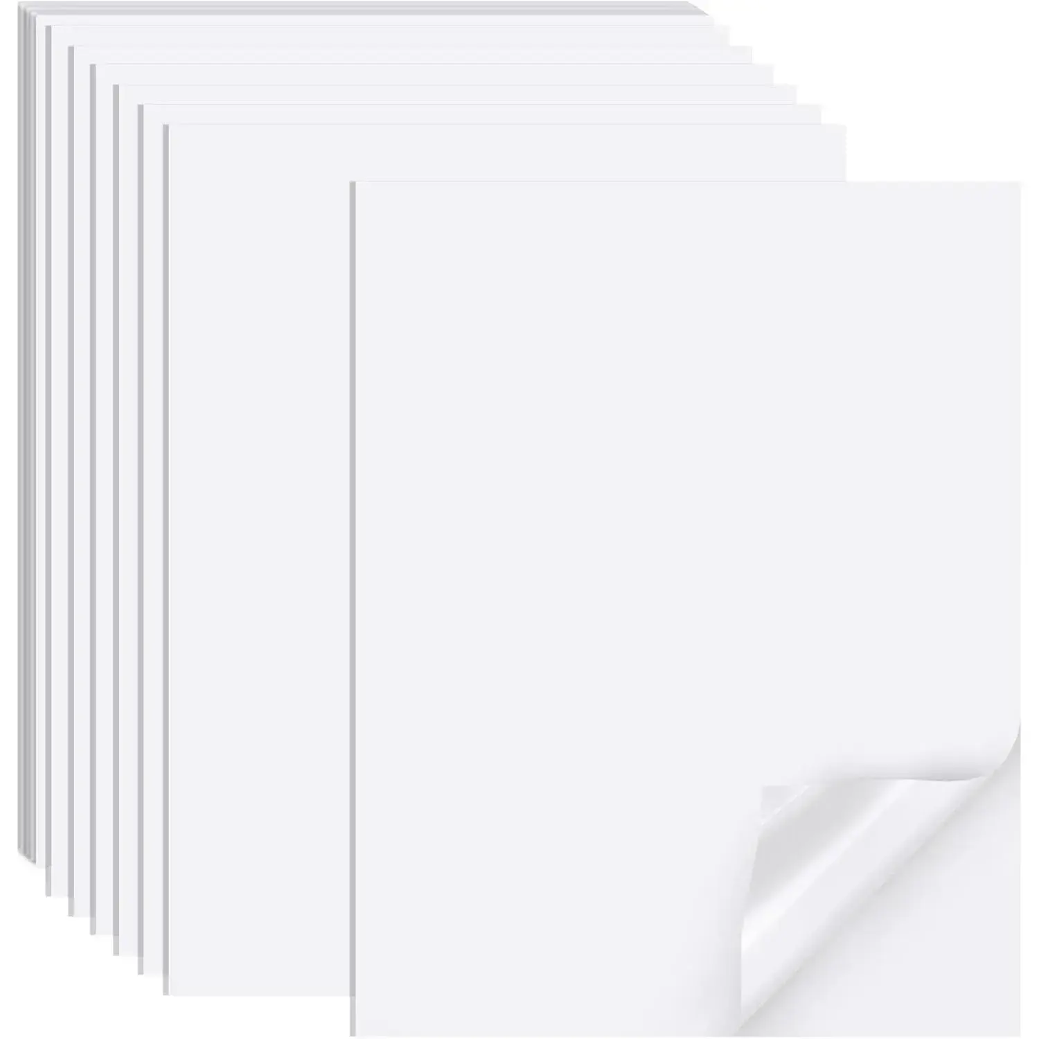 Printable Sticker Paper for Inkjet Printer, 40 Sheets 8.5" x11'' Matte Sticker Printer Paper Full Sheet Labels for Laser/Inkjet Printers, Letter Size