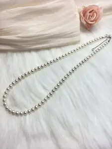 Freshwater Pearl White Color Pearl Necklace 18" S925 Clasp Adjustable Necklace Daily Wear4-7mm Pearl Necklace