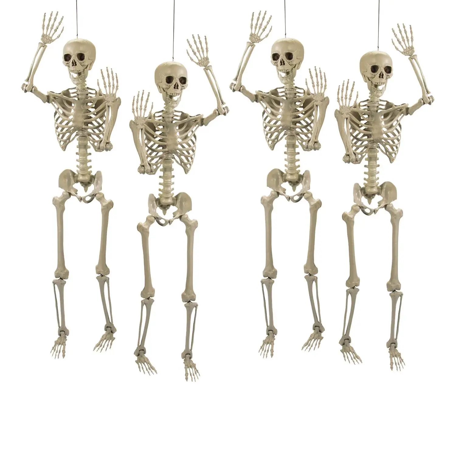 5 Ft. Life Size Posable Skeleton Halloween Decorations - 4 Pc.