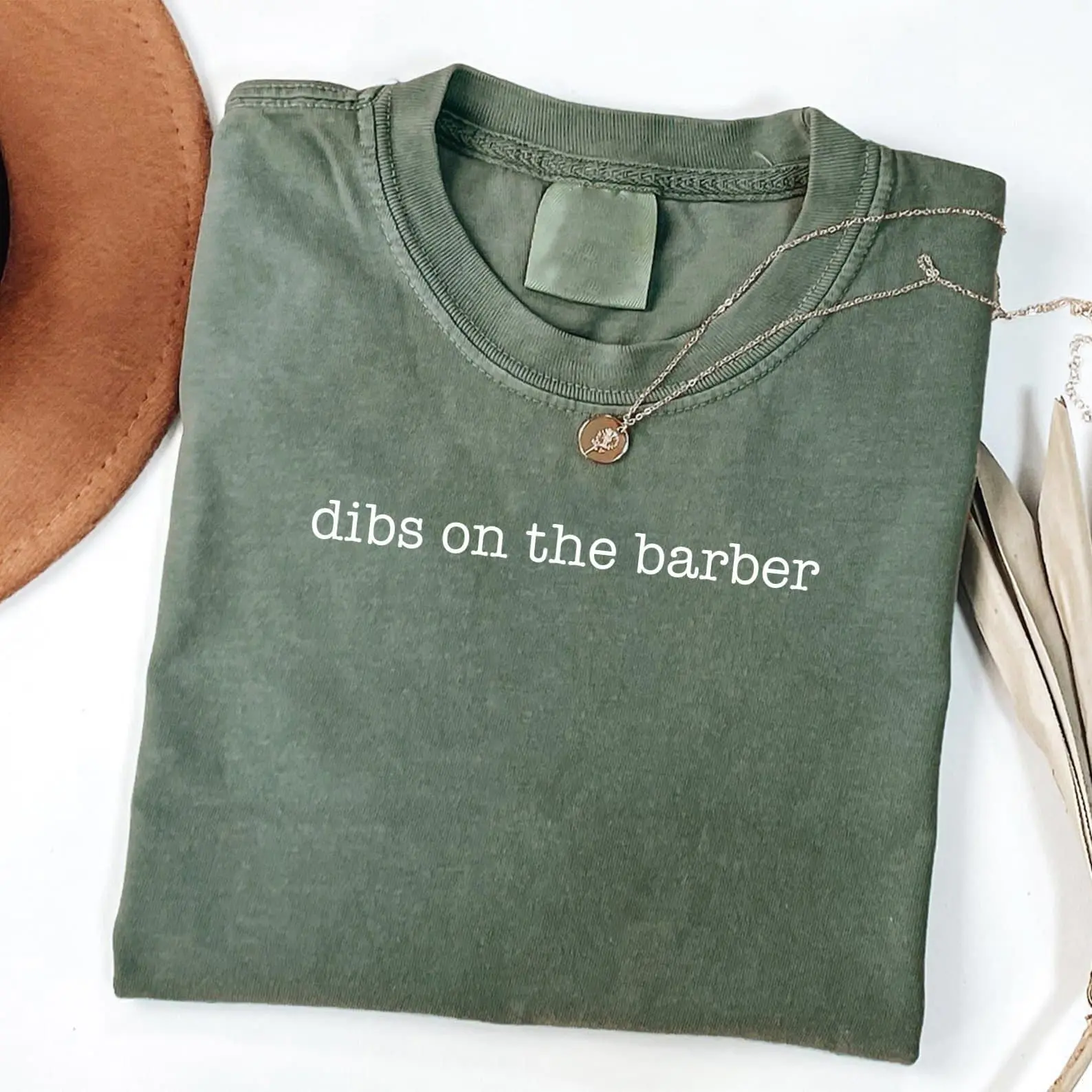 Comfort Colors Dibs on the Barber Shirt, Funny Barber Wife Tee, Barber Girlfriend Gift, Love Shirt