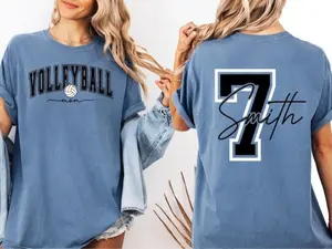 Comfort Colors Volleyball Jersey Personalized T-Shirt, Team Name, Volleyball Mom, Gift for Player Sports Jersey for Team Volleyball Jersey Team Shirt Volleyball