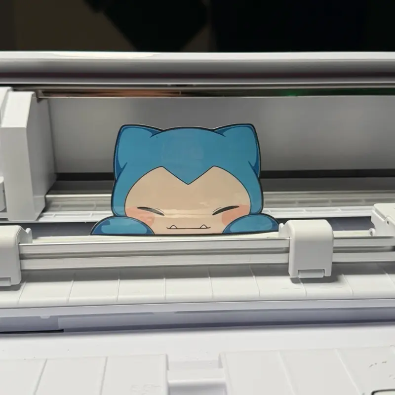 Snorlax Peeker Sticker | Weatherproof Laminated Vinyl Car Window Decal | Sleeping Cute Peeking Sticker | Fan Art