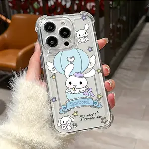 Luxury New Fashion Cinnamoroll Cute Phone Case Suitable for iPhone 17 16e 16 15 14 13 12 11 Mini Pro Max Air X XR XSMAX 8 7 Plus Anti Fall Transparent Soft Back Cover