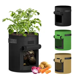 Potato Grow Bags, Garden Planting Bag with Reinforced Handle, Thickened Nonwoven Fabric Pots for Tomato, Vegetable and Fruits