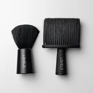 L3VEL3 Neck Brush Set - 2 Pack, Durable Design, Smooth and Heatless Application, Ideal for Haircare Use