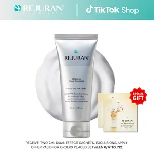 REJURAN Refining Foam Cleanser, c-PDRN – Hydrating & Gentle for Smoother, Clearer Skin, Minimizes Pores & Balances with Hyaluronic Acid & Tanin Complex, Korean Skin Care (4.05 fl oz)