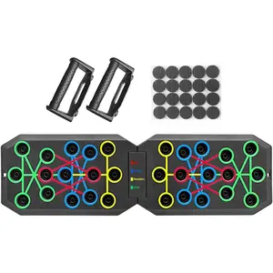 2025Portable Multifunctional Push-up Board Set with Handles Foldable Fitness Equipment for Chest Abdomen Arms and Back Training Workout Station Push Up Stand