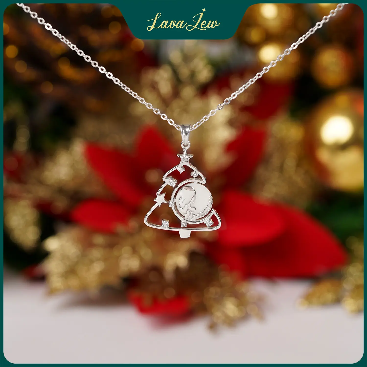 LavaJewelry Virgo Chrismas Tree Necklace, Christmas Tree Necklace, Necklace for Man and Woman, Girls, Jewelry Gift