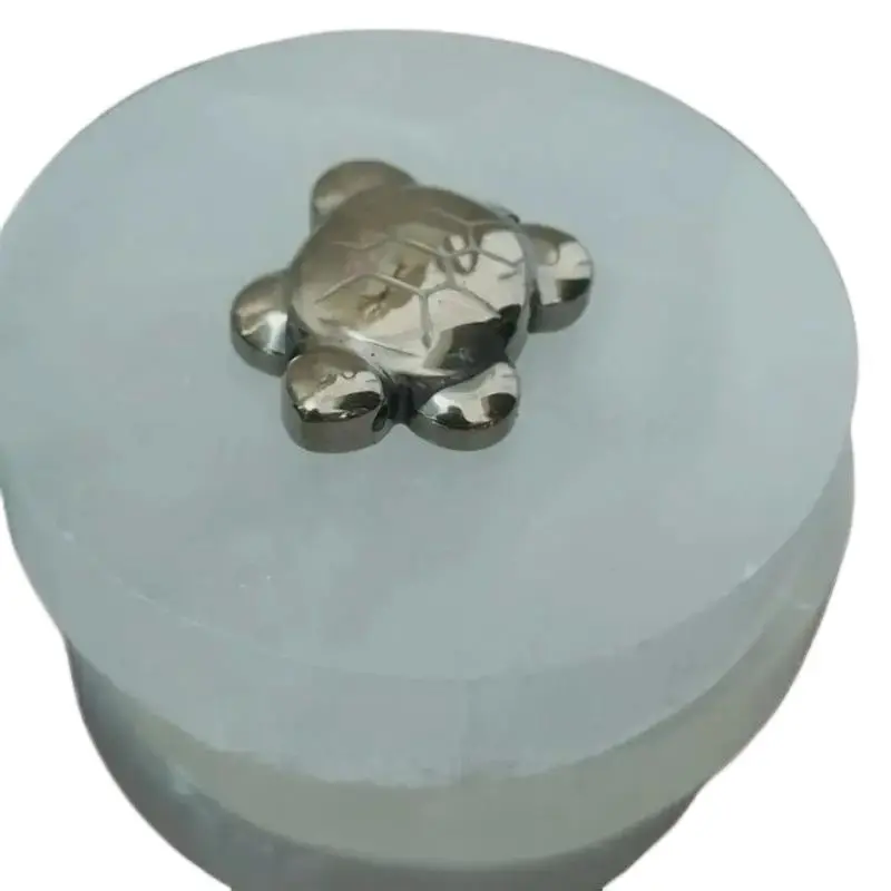 Citrine Quartz Wands Pyrite Crystal Turtle Figure - Decor Ornaments for Protection Prosperity & Perseverance Pocket Size Talisman 3cm Stone Carved Symbol of Longevity Stability and Wisdom Natural Clear Unisex Gemstone
