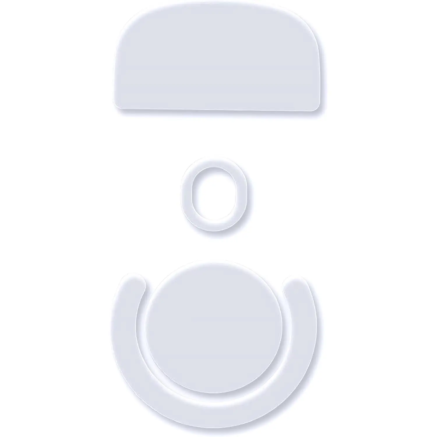 SmoothGlide PTFE Rounded Gaming Mouse Skates for Logitech G Pro X Superlight GPX, Precision Boost, Gaming Performance Upgrade, 3M Adhesive, Durable, White, Plug and Play