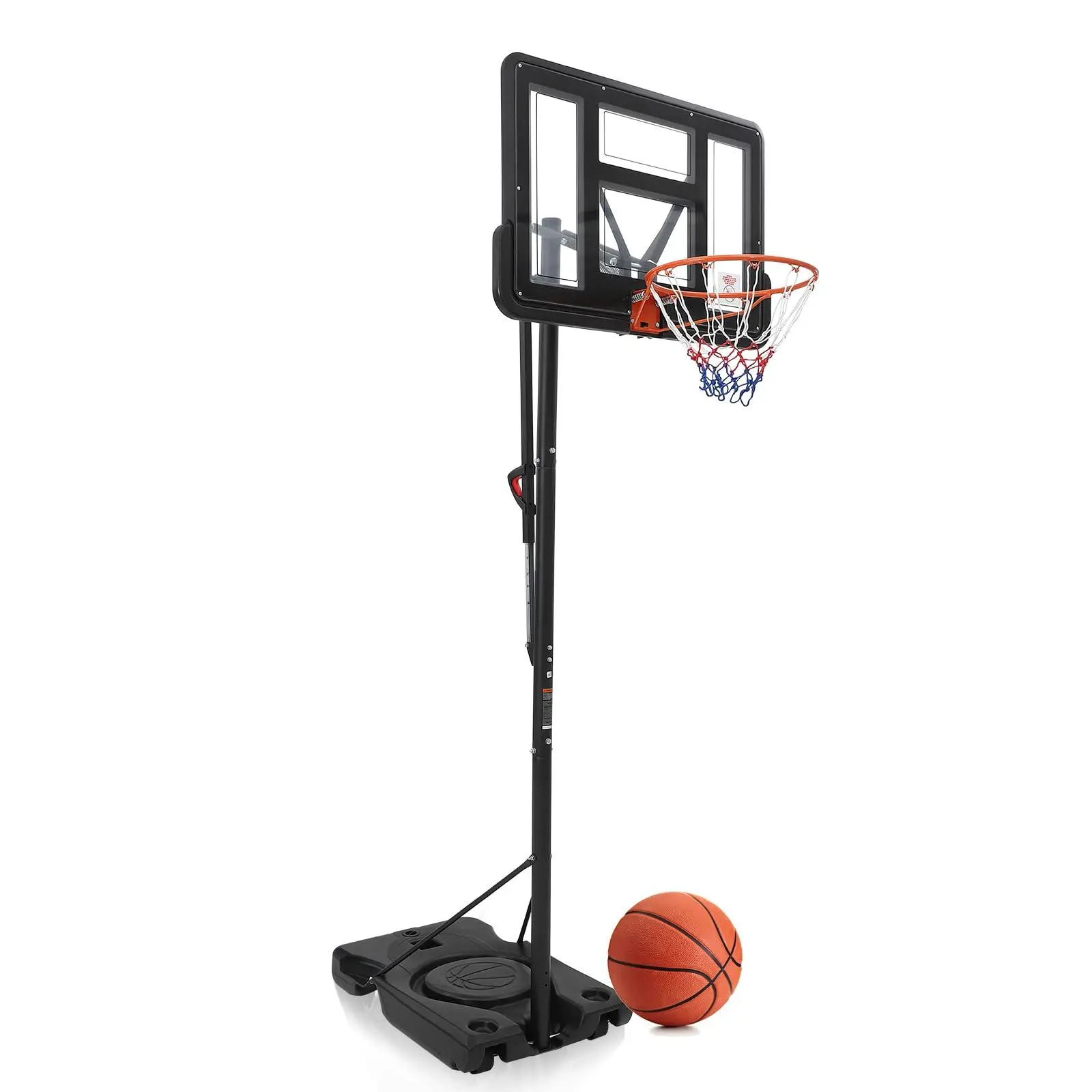 Outdoor Basketball Hoop, 5.58-10 ft Adjustable, Portable Basketball Hoops & Goals for Adults in Backyard/Driveway/Indoor, with Enlarged Base and PC Backboard, Customized for Family