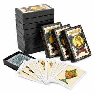 Father's Day Gifts: Soccer Toys，100% Plastic Spanish Playing Cards, Waterproof Baraja Española Deck for Truco, Brisca, Mus, Parties & Family Game Night,