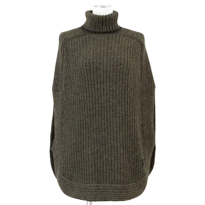 Pre-owned GUCCI Wool Small Leather Goods Alpaca Knit Poncho