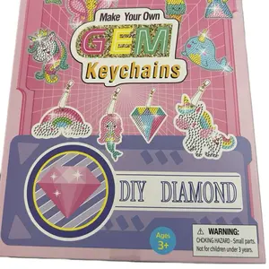 EAPHANT Make Your Own Gem Keychains DIY Diamond Craft Kit for Kids Ages 3+ Creative Art Project