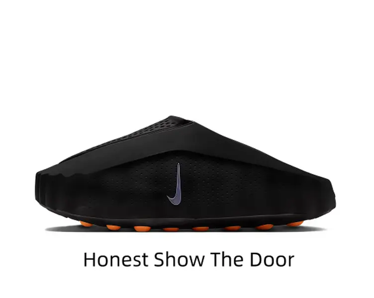 Slip-On Breathable Mesh Slide Sandals Black Upper Orange Anti-Slip Outsole Daily Casual Slippers Slip-On Breathable Mesh Slide Sandals Black Upper Orange Anti-Slip Outsole Daily Casual Slippers