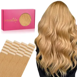 WENNALIFE 20pcs Tape in Hair Extensions Human Hair 30g to 60g 14-26 inch Remy Invisible Tape Ins Straight