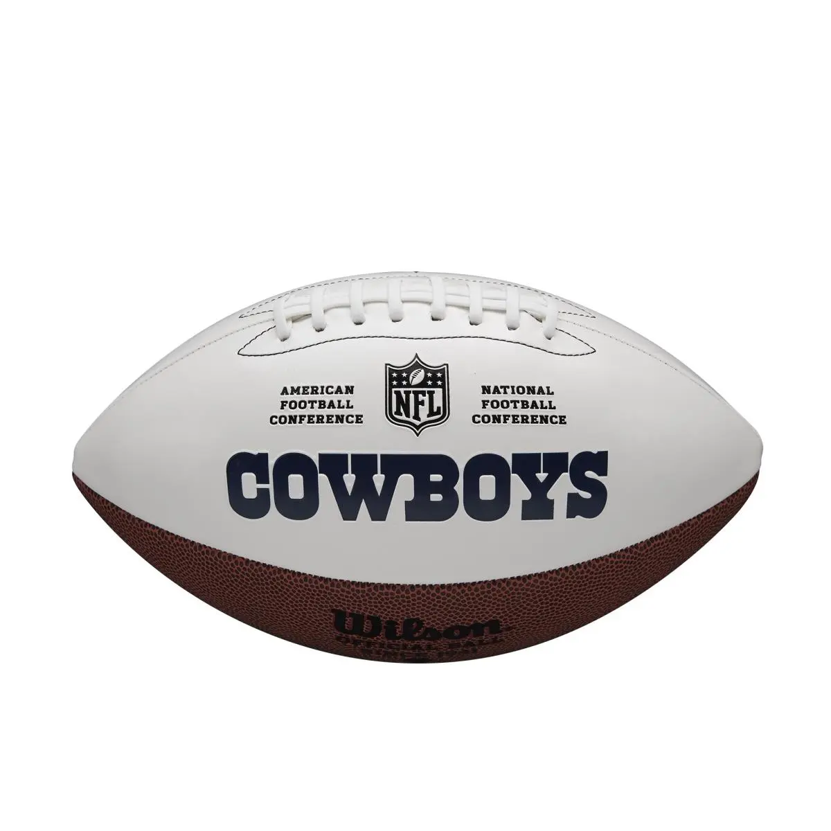 Wilson NFL Dallas Cowboys Autographable Full-Size Football - Official Team Logo Sports Collectible, Sports Memorabilia Autograph Authentic Collector Accessory